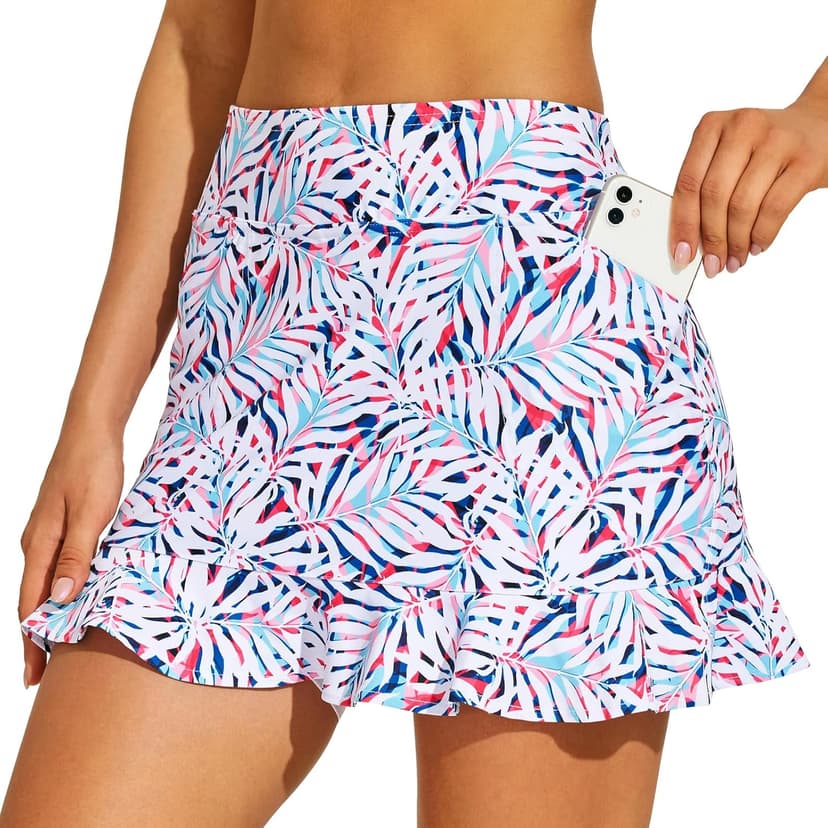 M MOTEEPI Tennis Skirt with Shorts Golf Skorts for Women Dressy Pickleball Skort Golf Outfits Clothes Athletic Skirts