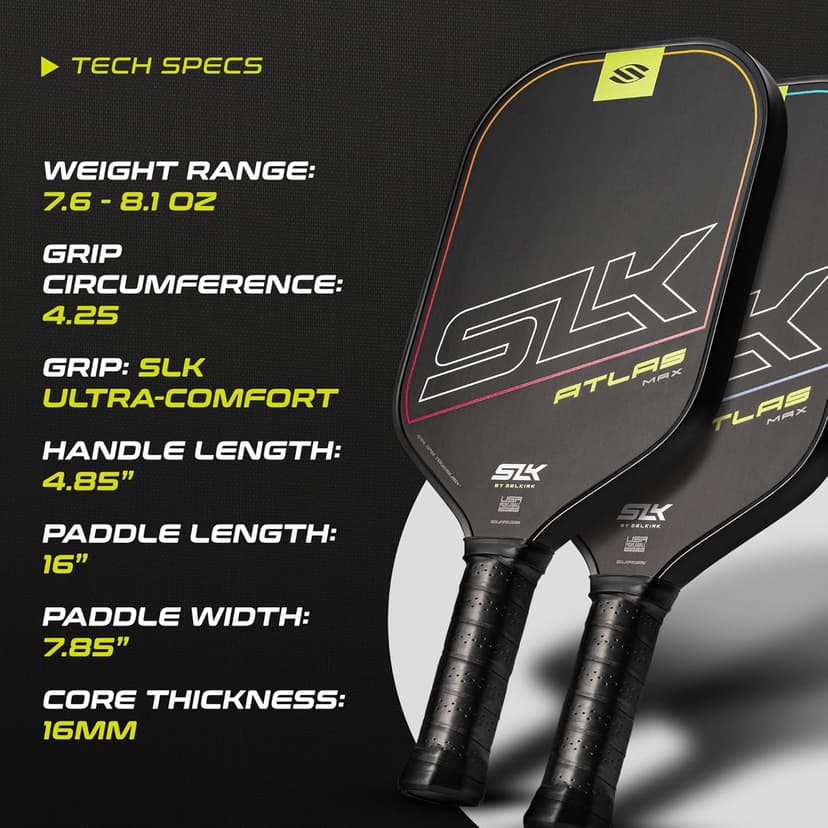 Selkirk Sport Pickleball Paddles Set of 2 | Designed in The USA | Choose The SLK Neo Graphite, SLK Neo Fiberglass Pickleball Set or SLK Atlas Pickleball Bundle