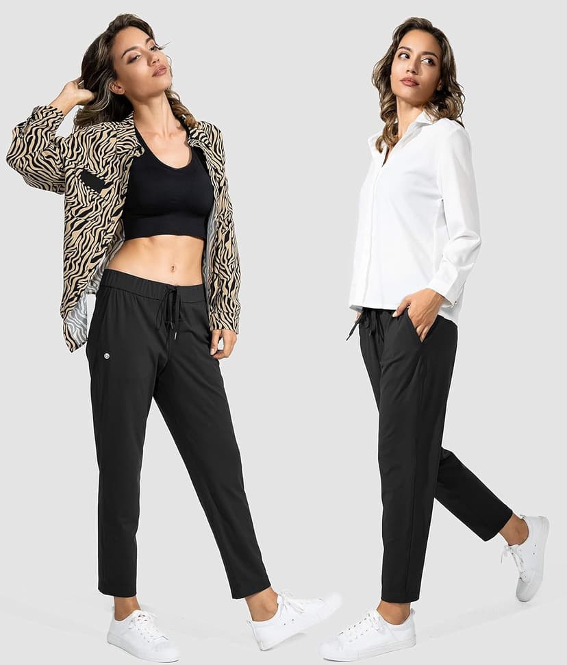 G Gradual Women's Pants with Deep Pockets 7/8 Stretch Ankle Sweatpants for Golf, Athletic, Lounge, Travel, Work