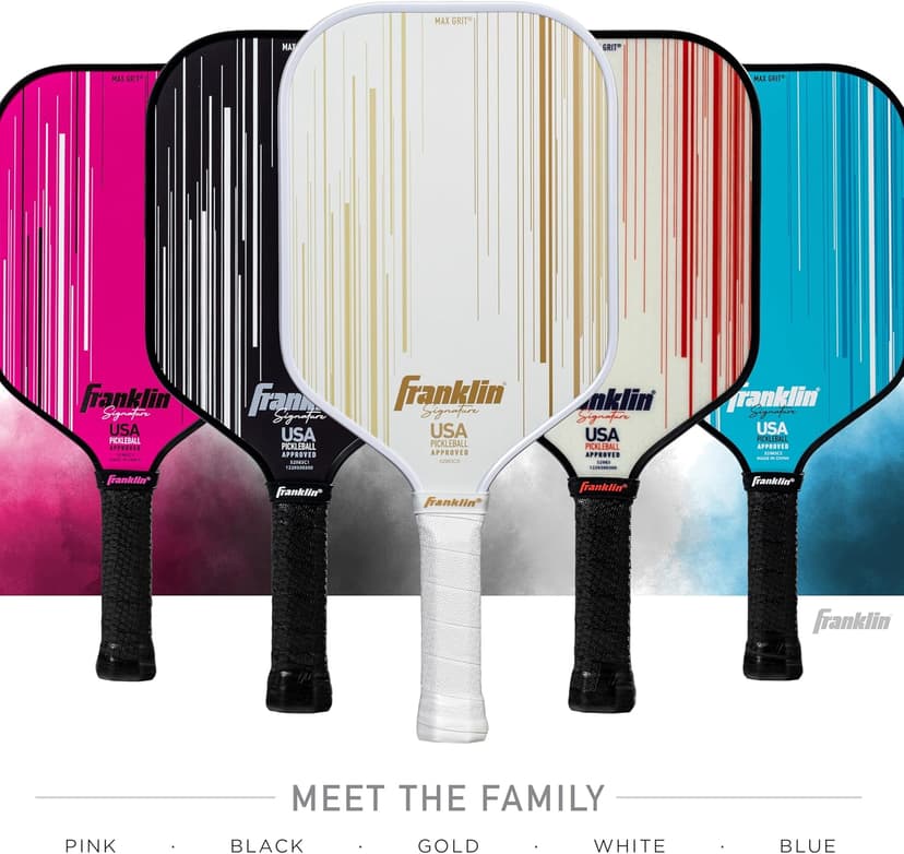 Franklin Sports Pro Pickleball Paddles - Signature Series Pro Pickleball Paddle with MaxGrit Surface - USA Pickleball (USAPA) Approved Tournament Pickleball Paddles - 13mm + 16mm Polypropylene Cores