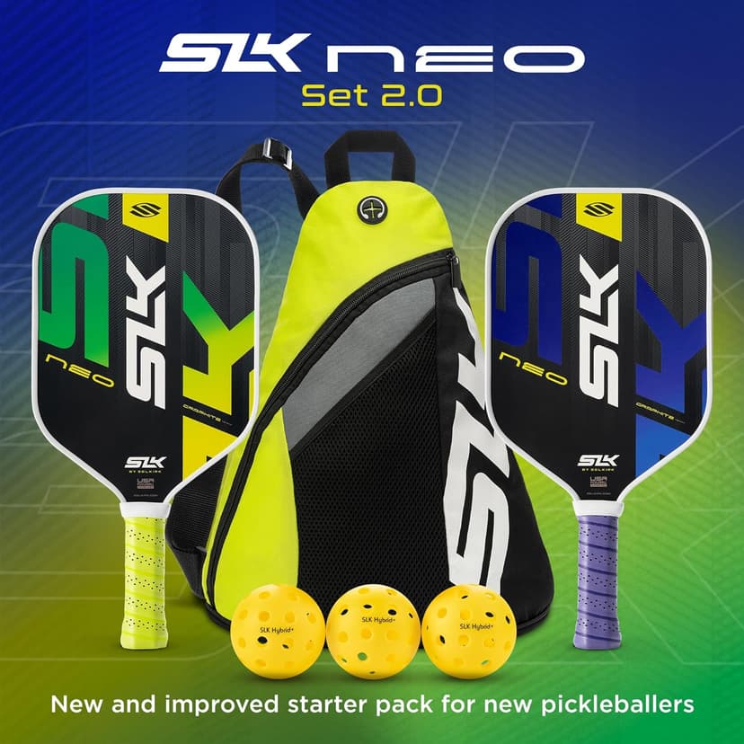 Selkirk Sport Pickleball Paddles Set of 2 | Designed in The USA | Choose The SLK Neo Graphite, SLK Neo Fiberglass Pickleball Set or SLK Atlas Pickleball Bundle