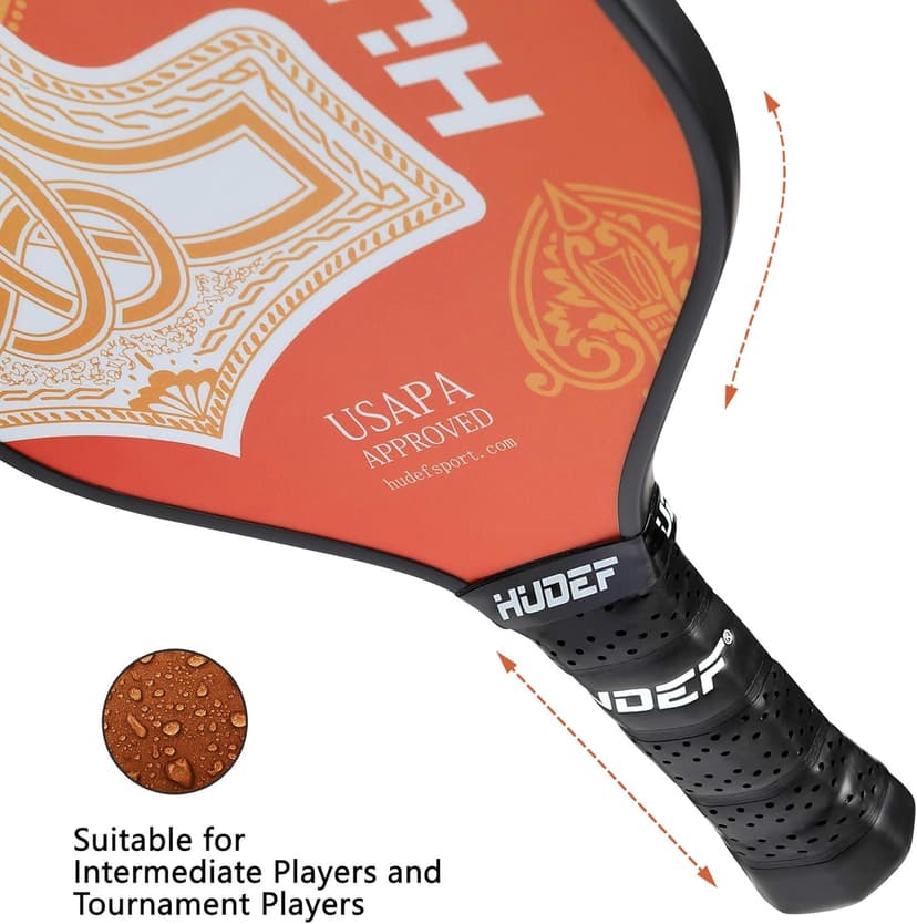 Pickleball Paddle,Pickleball Paddles Lightweight Graphite Carbon Fiber Wide Face Pickleball Paddle Racquet Rackets,Honeycomb Core,Cushion Comfort Grip USAPA Approved