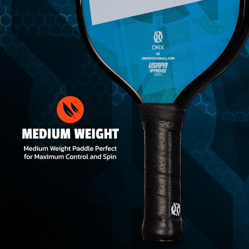 ONIX Graphite MOD Z5 Graphite Carbon Fiber Pickleball Paddles with Cushion Comfort Pickleball Paddle Grip