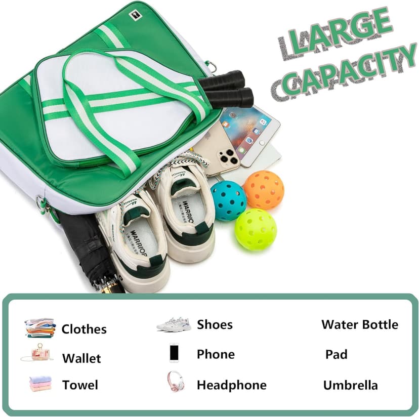 Pickleball Bag, Pickleball Bags for Women and Men，Pickleball Paddle Bag Large Capacity can Hand-Carried or Crossbody.