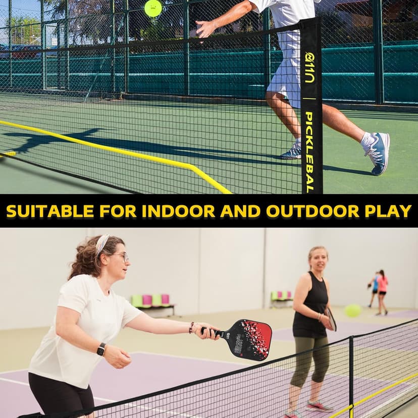 A11N SPORTS Portable Pickleball Net System, Regulation Size with Metal Frame and PE Net, Includes Carrying Bag