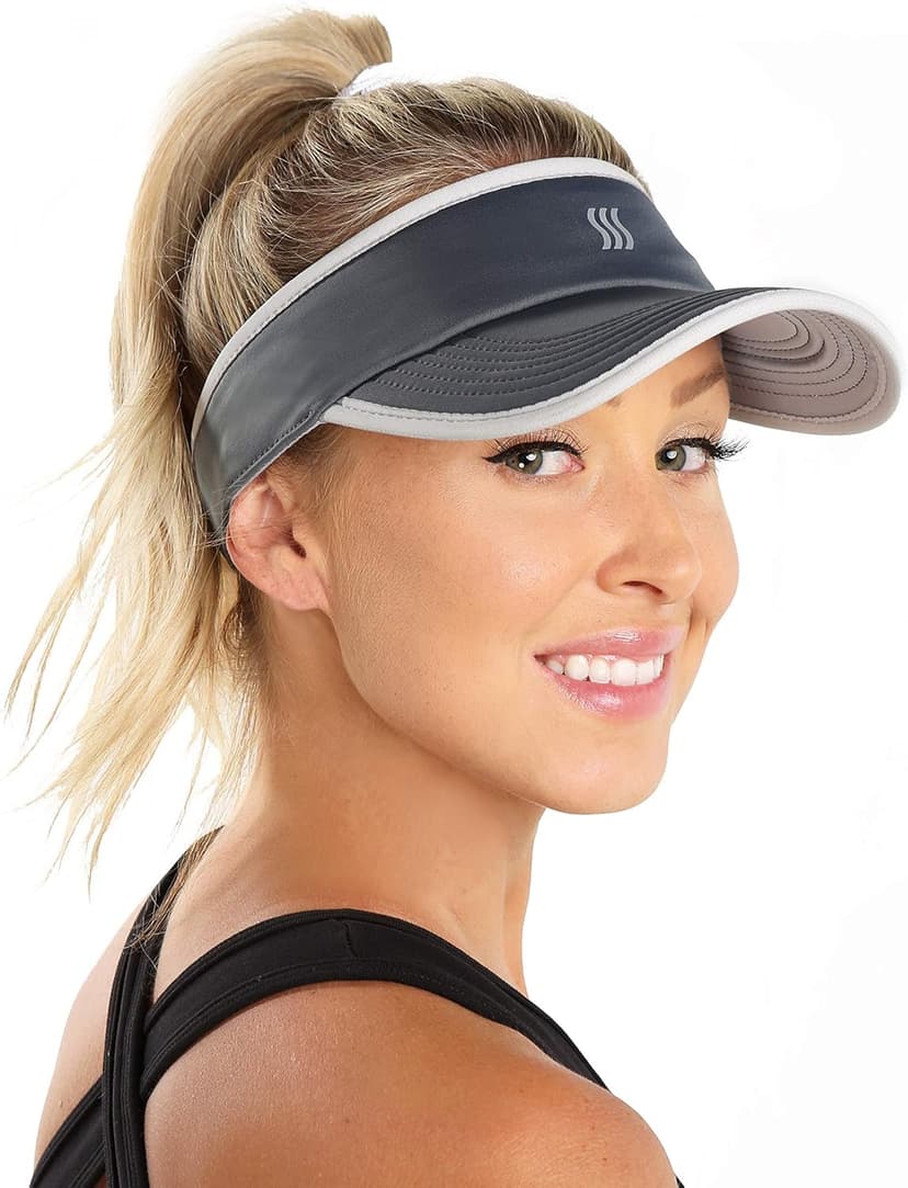 SAAKA Sport Visor for Women. Soft, Stretchy, Lightweight & Adjustable. Running, Tennis, Golf & Sports.