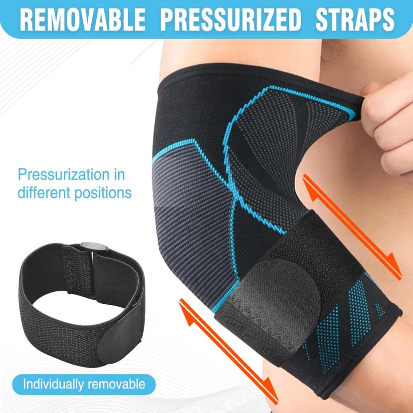 Arm Supports Sleeve,Elbow Compression Sleeve(1 Pair)，Tennis Elbow Braces for Tendonitis and Tennis Elbow，Arm Supports golfer，tennis elbow relief for women & men,elbow sleeve for weightlifting