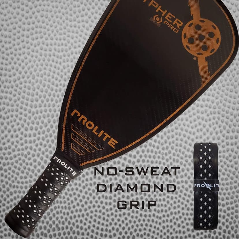 Prolite No-Sweat Diamond Grip for Pickleball Paddles, Racquetball, Squash, Platform Tennis, Badminton and More