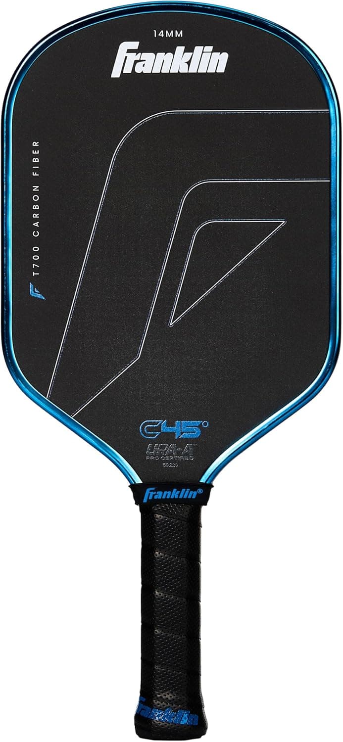 Franklin Sports C45 PRO Pickleball Paddles - Carbon Fiber Series Surface - Official USAP + UPA Approved Pickleball Paddle - 14mm + 16mm Polymer Cores