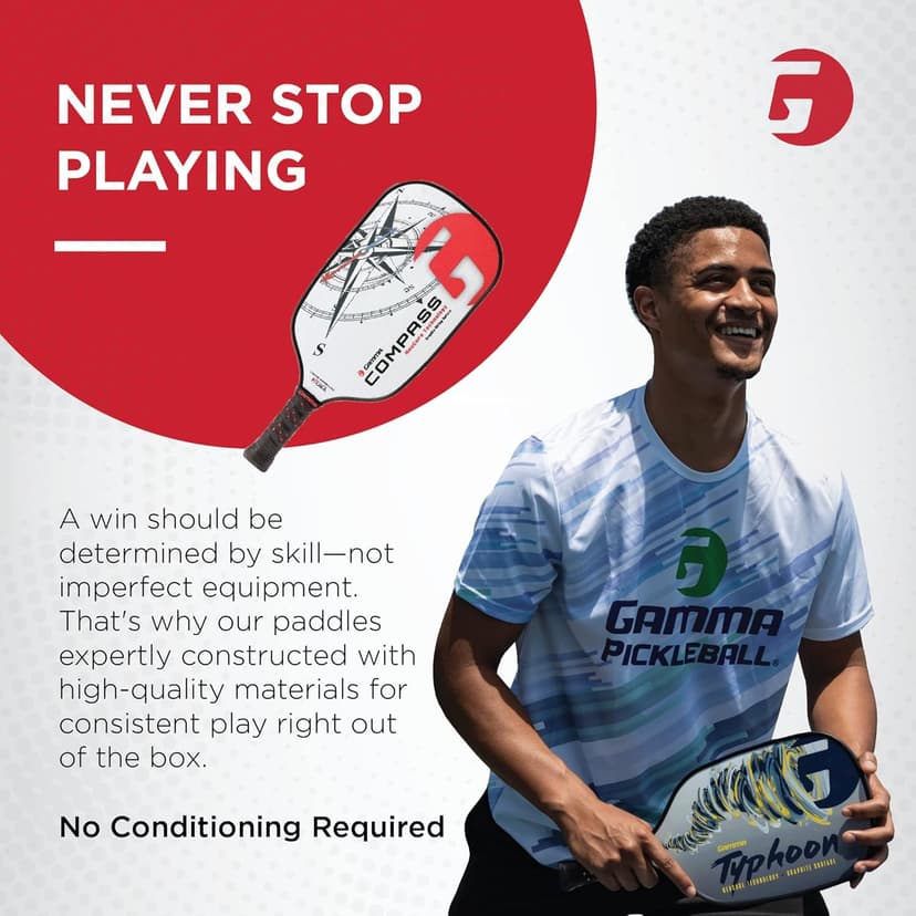 GAMMA Made in The USA Pickleball Paddles, NeuCore & Sensa Polycore Technology, Textured Graphite, Honeycomb Grip, USAPA Approved, Realiable, Additonal Power & Control