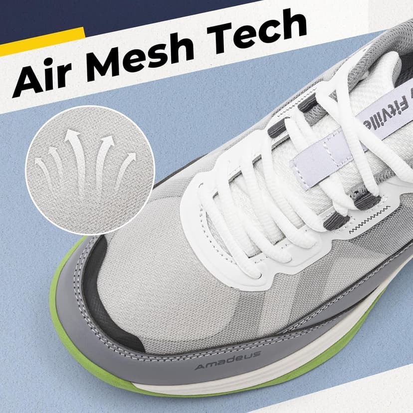FitVille Wide Tennis Shoes for Men Pickleball Shoes Lightweight Breathable All Court Athletic Shoes with Arch Support & Wide Toe Box