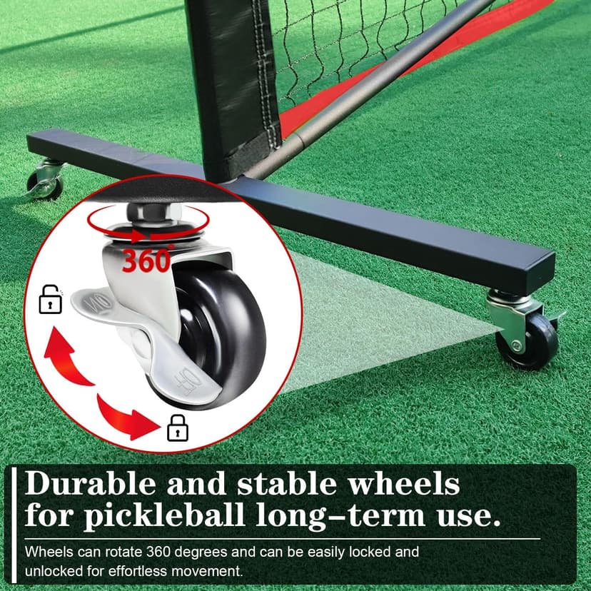 22FT Regulation Size Pickleball Net for Driveway, Outdoor Balls and Portable Carry Bag, Weather Resistance Strong Steel Frame