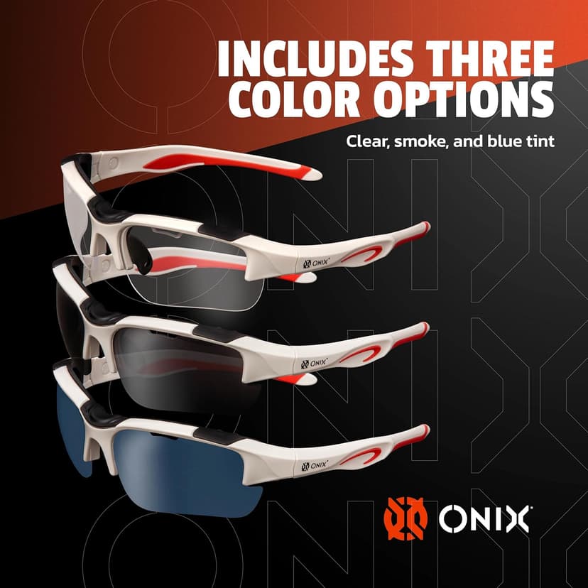 ONIX Pickleball Falcon Eyewear Sun Protection Non-Slip Nose Piece Modern and Lightweight Secure Design