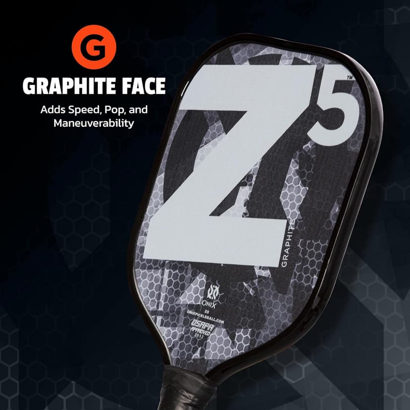 ONIX Graphite MOD Z5 Graphite Carbon Fiber Pickleball Paddles with Cushion Comfort Pickleball Paddle Grip