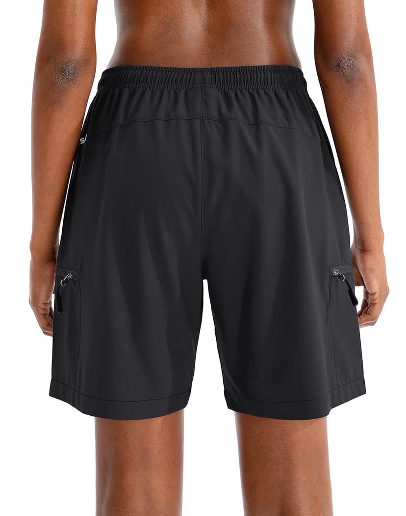 SANTINY Women's 5''/ 7''/9'' Hiking Cargo Shorts Quick Dry Lightweight Summer Shorts for Women Athletic Golf Zipper Pockets
