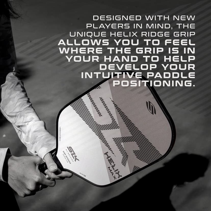 SLK Helix Pro Pickleball Paddle | Carbon Fiber & Fiberglass Hybrid Face | Thermoformed Carbon Fiber Core | Unmatched Control