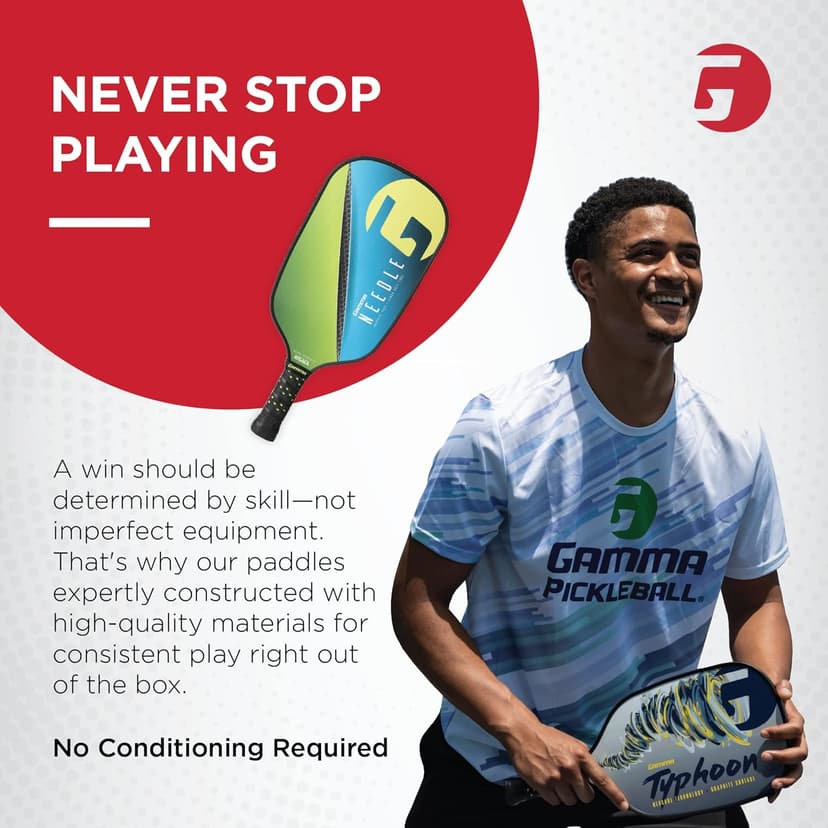 GAMMA Made in The USA Pickleball Paddles, NeuCore & Sensa Polycore Technology, Textured Graphite, Honeycomb Grip, USAPA Approved, Realiable, Additonal Power & Control