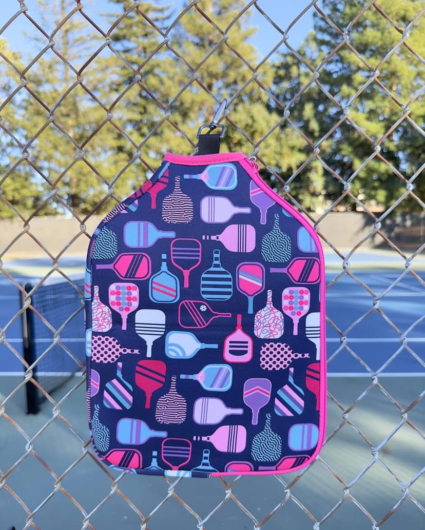 Pickleball Paddle Cover, Paddle protector, paddle cover with fence hook and pocket, pickleball paddle cover gift