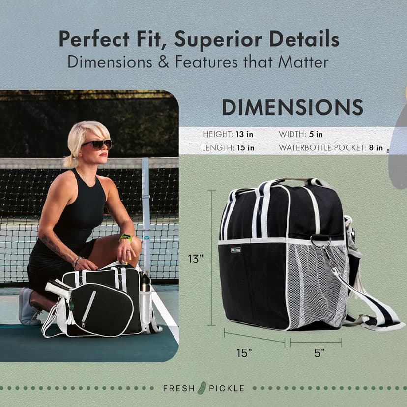 Lola Pickleball Tote - Designer Series Pickleball Bag for Women | Premium Pickleball Accessories for Women, Fashion-Forward Pickleball Bags, Chic and Durable Pickle Ball Bags