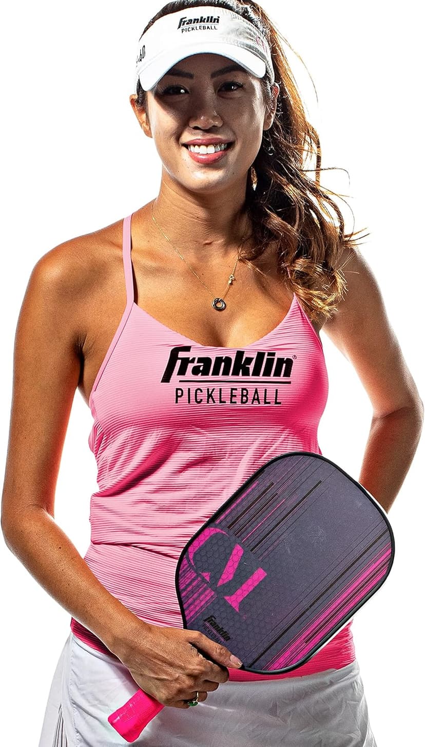 Franklin Sports Pro Pickleball Paddles - Christine McGrath Pro Player Tournament Pickleball Paddles - Polypropylene Paddle with Max Grit Surface - USA Pickleball (USAPA) Approved - 13mm + 16mm Cores