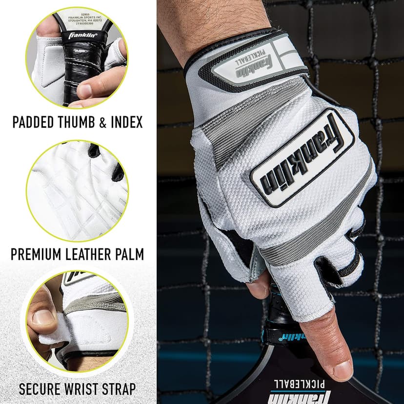 Franklin Sports Adult Pickleball Gloves - Men's & Women's - Right & Left Hand - White