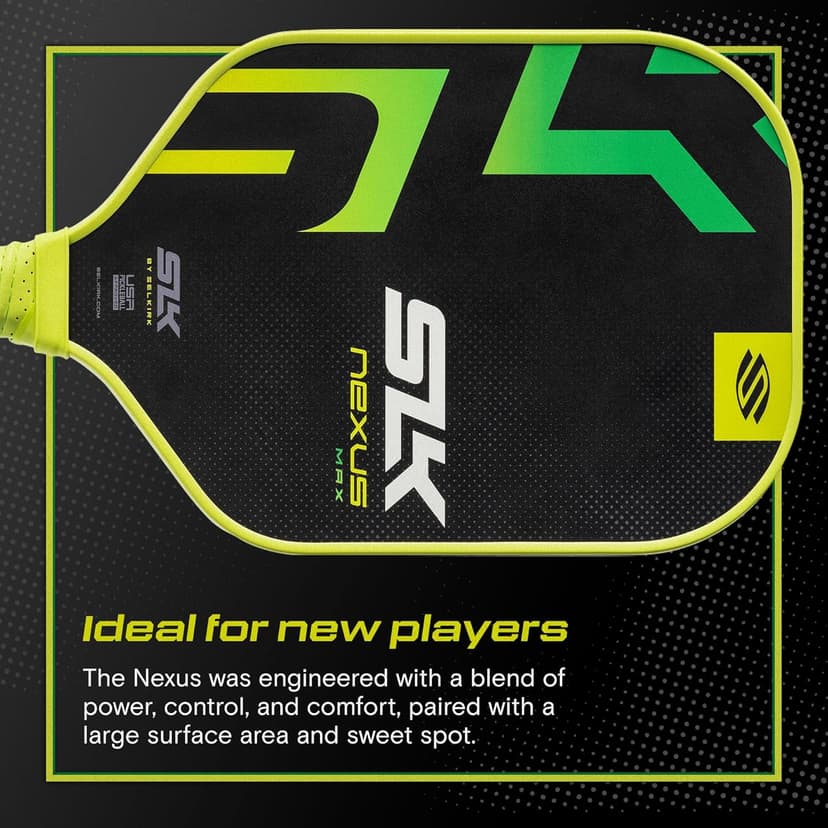 2025 SLK Nexus Pickleball Paddle | SpinFlex Surface and Graphite Pickleball Paddle Face | 13mm SX4 Polymer Core for Ultimate Consistency