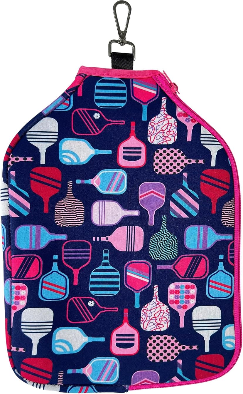 Pickleball Paddle Cover, Paddle protector, paddle cover with fence hook and pocket, pickleball paddle cover gift