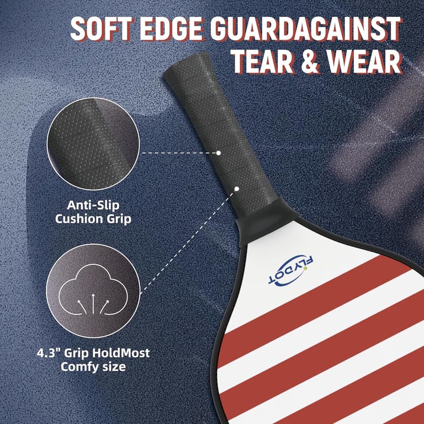 Pickleball Paddles Set of 4,USAPA Approved,4 Indoor&Outdoor Pickleball Balls, Carrying Bag, 4 Cooling Towels,4 Pack Paddles,Pickleball Paddles Pack Gifts for Beginner&Pro