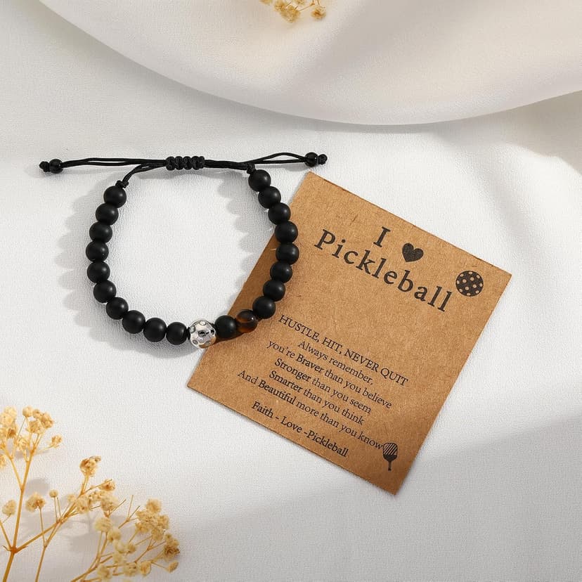 Bracelet Gifts for Pickleball Lovers - Women & Men, Bead Bracelet Accessories Jewelry