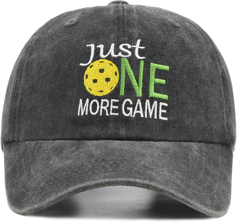 Pickleball Hat with Gift Box - Pickleball Gifts for Men Women - Washed Adjustable Embroidered Baseball Cap