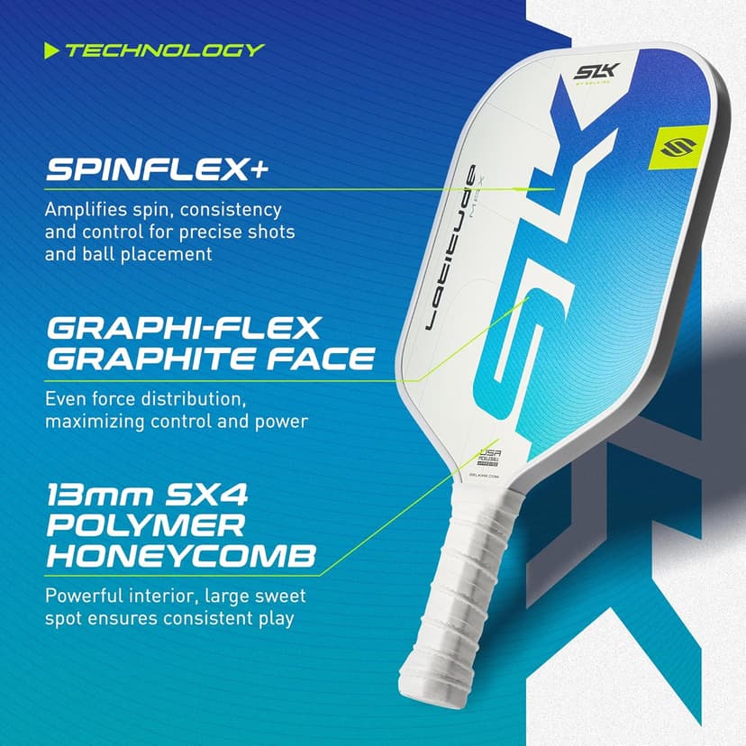 Selkirk Sport SLK Evo Pickleball Paddle | Evo Power | Evo Control | Evo Hybrid | Fiberglass Pickleball Racket | Carbon Fiber Pickleball Paddle with SpinFlex Surface