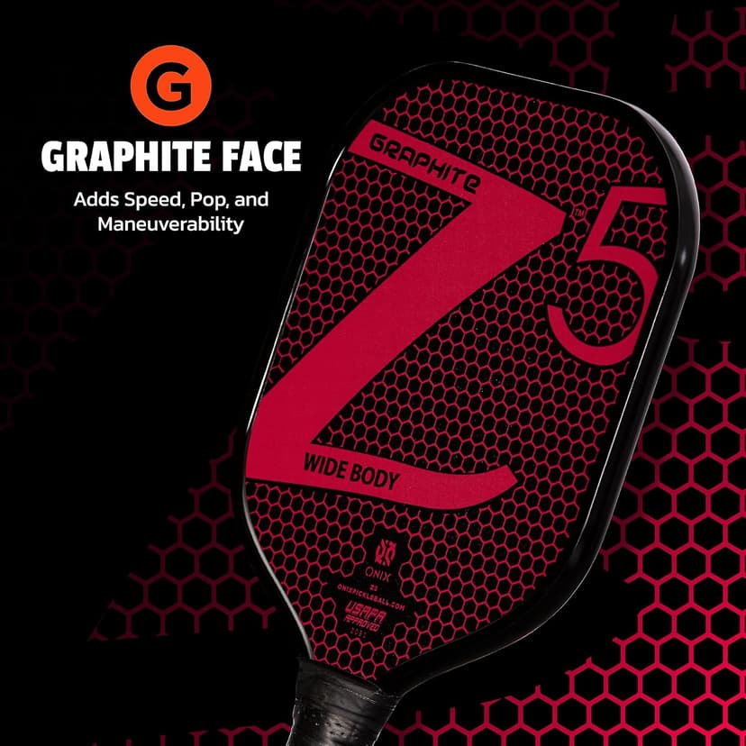 ONIX Graphite MOD Z5 Graphite Carbon Fiber Pickleball Paddles with Cushion Comfort Pickleball Paddle Grip