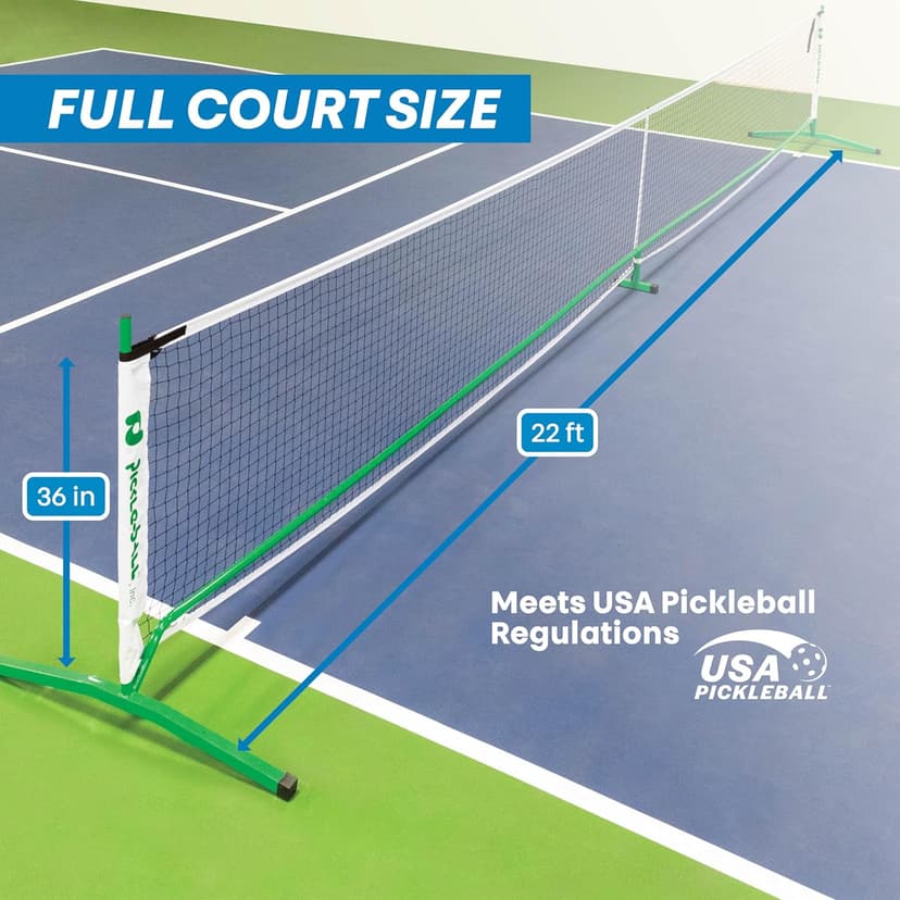Pickleball 3.0 Tournament-Quality Net - Portable, Lightweight Steel Construction - Meets Tournament Regulation