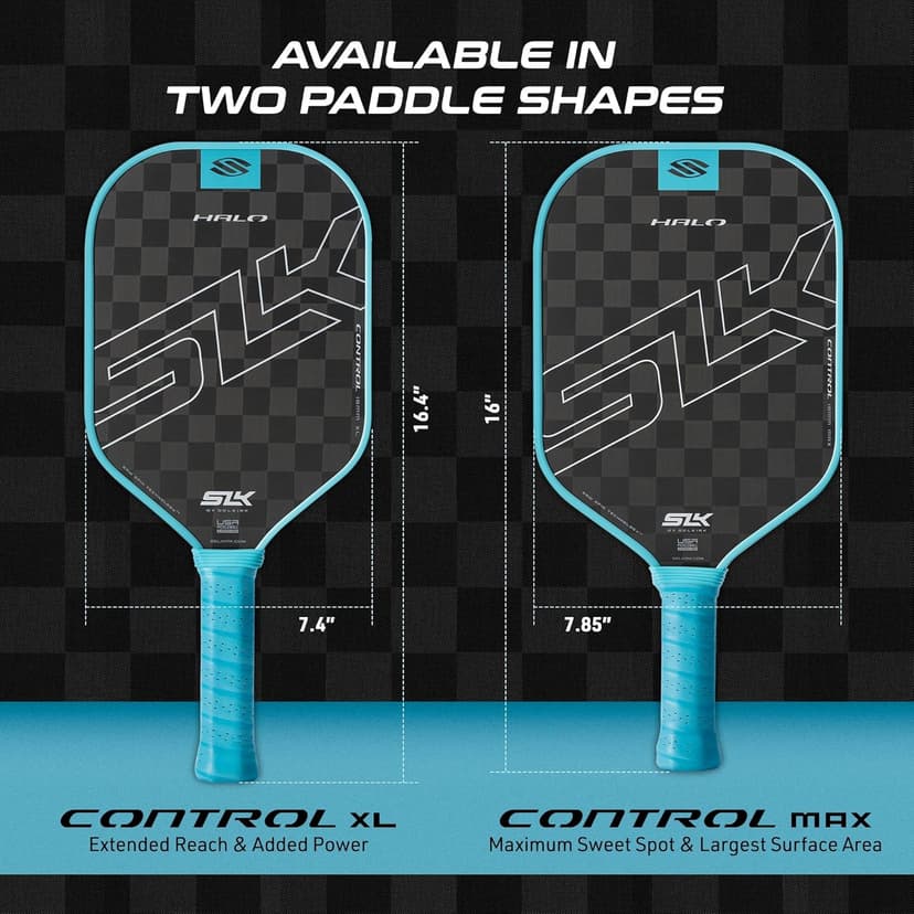 Selkirk Sport SLK Halo Raw Carbon Fiber Pickleball Paddle | Designed in The USA | Choose from The T700 Raw Carbon Fiber Power, The 18k Ultraweave Control, or The Kevlar Linkweave Thermoformed Pro