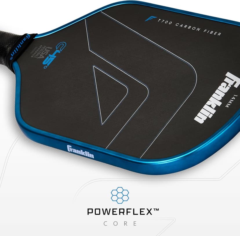 Franklin Sports C45 PRO Pickleball Paddles - Carbon Fiber Series Surface - Official USAP + UPA Approved Pickleball Paddle - 14mm + 16mm Polymer Cores