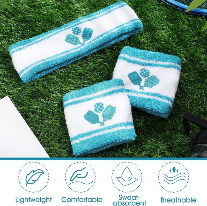 3 Pcs Dink Ball Gifts Set Headband Wristband Gift Set Accessories for Woman Men Fun