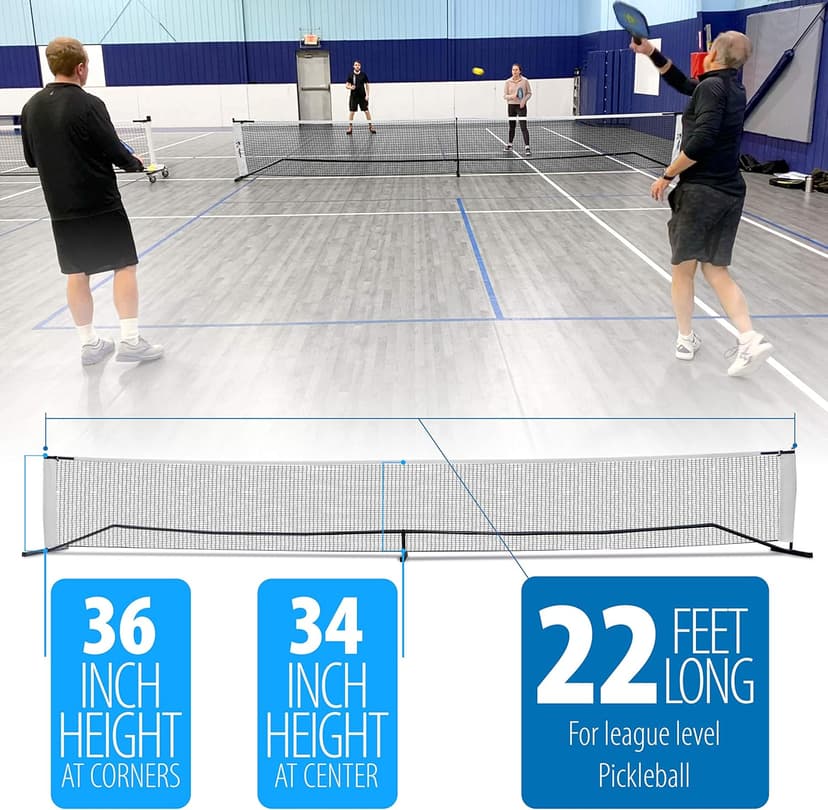3 in 1 Pickleball Net, 4 Carbon Fiber Paddles and 4 Balls. Complete Regulation Size Portable Pickleball Net Bundle Set for Outdoors or Indoors. With 4 USAPA Approved Carbon Fiber Paddles and 4 Balls