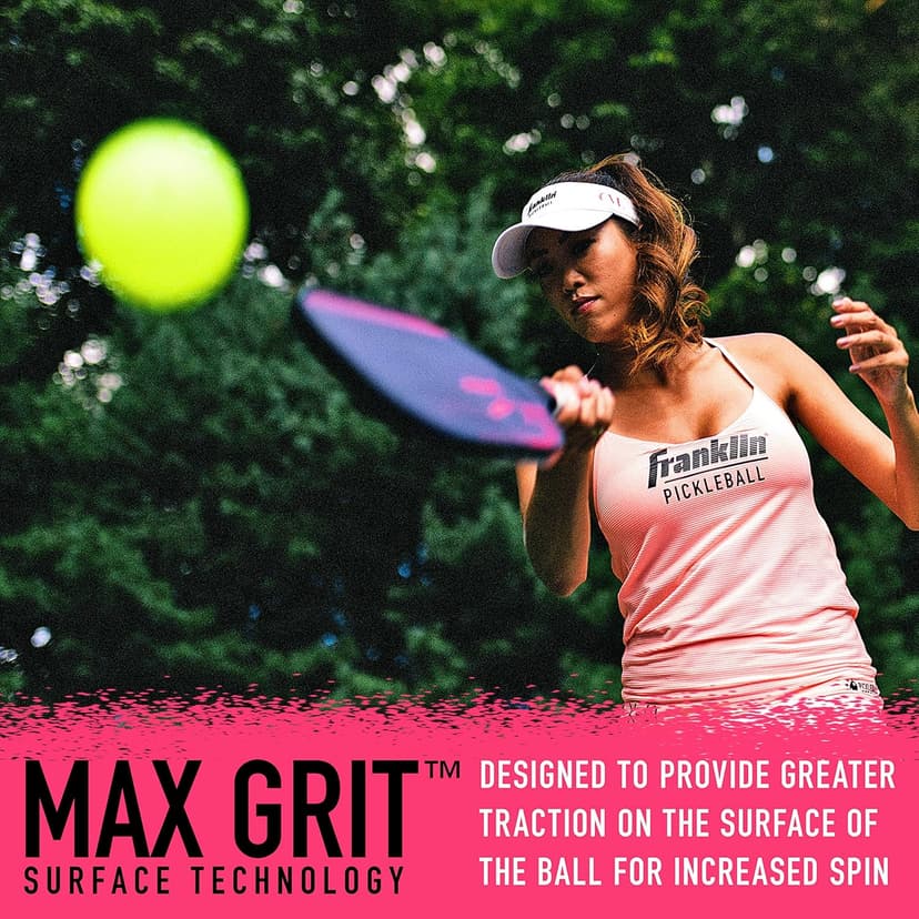 Franklin Sports Pro Pickleball Paddles - Christine McGrath Pro Player Tournament Pickleball Paddles - Polypropylene Paddle with Max Grit Surface - USA Pickleball (USAPA) Approved - 13mm + 16mm Cores