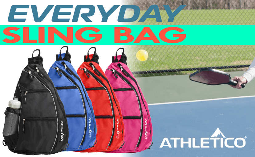 Athletico Sling Bag - Crossbody Backpack for Pickleball, Tennis, Racketball, and Travel for Men and Women