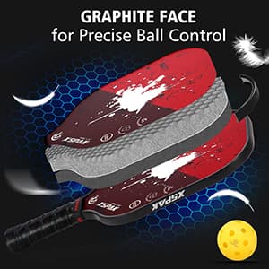 XS XSPAK Pickleball Paddles Sets, USAPA Graphite Face/Carbon Fiber and Polypropylene Honeycomb Core, Anti-Slip Sweat-Absorbing Soft Cushion Grip, Pickleball Set of 2 with 2-4 Balls and 1 Bag/Backpack