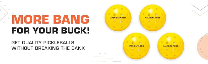 Amazin' Aces Pickleball Wood Paddles Set of 4 or 2 - Wood Pickleball Rackets for All Levels, Includes 4 Wooden Pickleball Paddles with Comfy Cushion Grip, 4 Pickleball Balls, and 1 Pickleball Bag