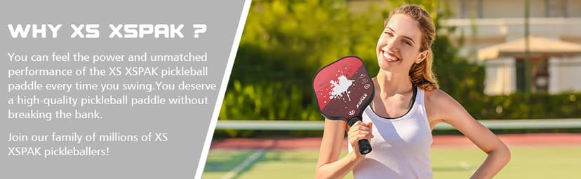 XS XSPAK Pickleball Paddles Sets, USAPA Graphite Face/Carbon Fiber and Polypropylene Honeycomb Core, Anti-Slip Sweat-Absorbing Soft Cushion Grip, Pickleball Set of 2 with 2-4 Balls and 1 Bag/Backpack