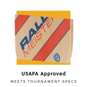 Rally Meister Beginner Wood Pickleball Paddle Set for 4 Players (4 Paddles + 4 Outdoor Pickleballs + Drawstring Bag + Rules/Strategy Guide)