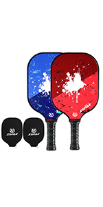 XS XSPAK Pickleball Paddles Sets, USAPA Graphite Face/Carbon Fiber and Polypropylene Honeycomb Core, Anti-Slip Sweat-Absorbing Soft Cushion Grip, Pickleball Set of 2 with 2-4 Balls and 1 Bag/Backpack