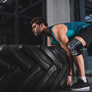 Knee Sleeves (1 Pair), 7mm Neoprene Compression Knee Braces, Great Support for Cross Training, Weightlifting, Powerlifting, Squats, Basketball and More