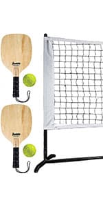 Franklin Sports Complete Half Court Size Pickleball Net Set - Includes 10ft Net, (2) Paddles, and (2) X-40 USA Pickleball Approved Balls