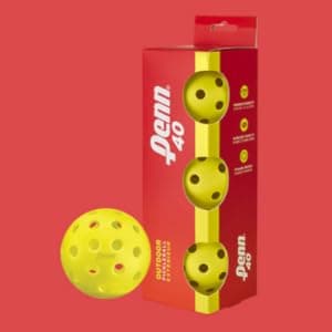 Penn 40 Outdoor Pickleball Balls - Softer Feel for Recreational & Club Play - USAPA Approved, 6-Pack