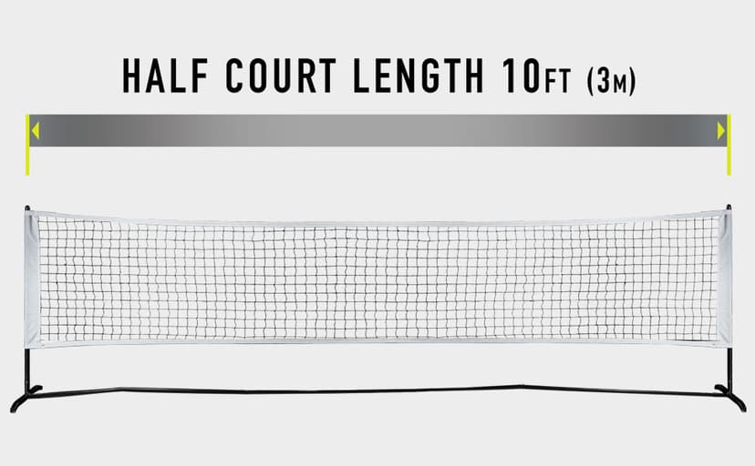 Franklin Sports Complete Half Court Size Pickleball Net Set - Includes 10ft Net, (2) Paddles, and (2) X-40 USA Pickleball Approved Balls