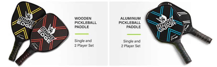 Champion Sports Rhino Pickleball Paddles: Indoor or Outdoor Pickleball Paddles in Wood, Aluminum, Fiberglass, Graphite – Multiple Styles