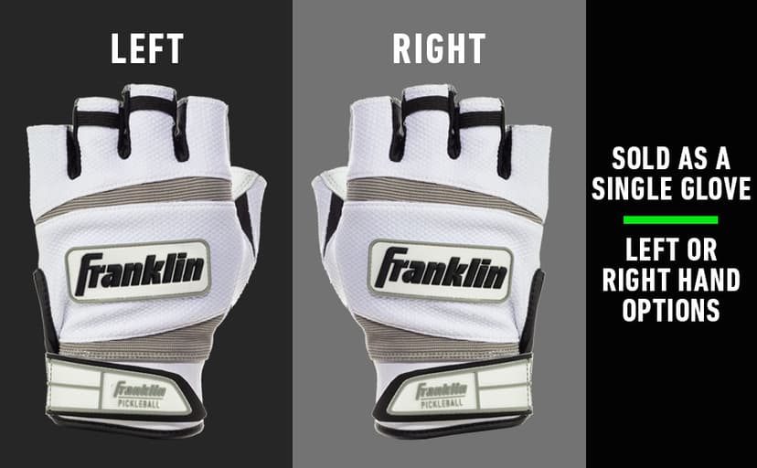 Franklin Sports Adult Pickleball Gloves - Men's & Women's - Right & Left Hand - White